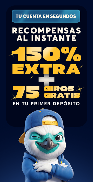 150% extra + 75 giros gratis en tu primer deposito con Juega
